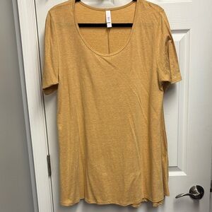LuLaRoe Gold Yellow Shirt